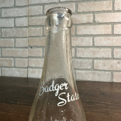 Vintage 1950s 7oz  Beverage Bottle - Badger State Bottling Co. Watertown Wis