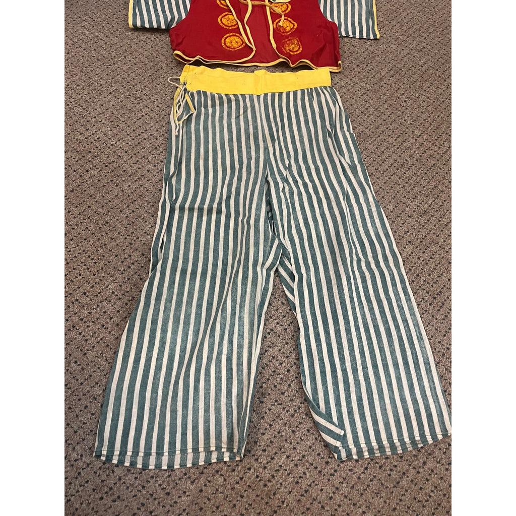 Vintage c1950 Child's Hobo / Tramp Halloween Costume with Molded Rubber Character Mask