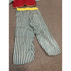 Vintage c1950 Child's Hobo / Tramp Halloween Costume with Molded Rubber Character Mask