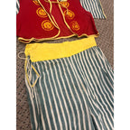 Vintage c1950 Child's Hobo / Tramp Halloween Costume with Molded Rubber Character Mask