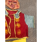 Vintage c1950 Child's Hobo / Tramp Halloween Costume with Molded Rubber Character Mask