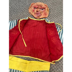 Vintage c1950 Child's Hobo / Tramp Halloween Costume with Molded Rubber Character Mask