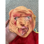 Vintage c1950 Child's Hobo / Tramp Halloween Costume with Molded Rubber Character Mask