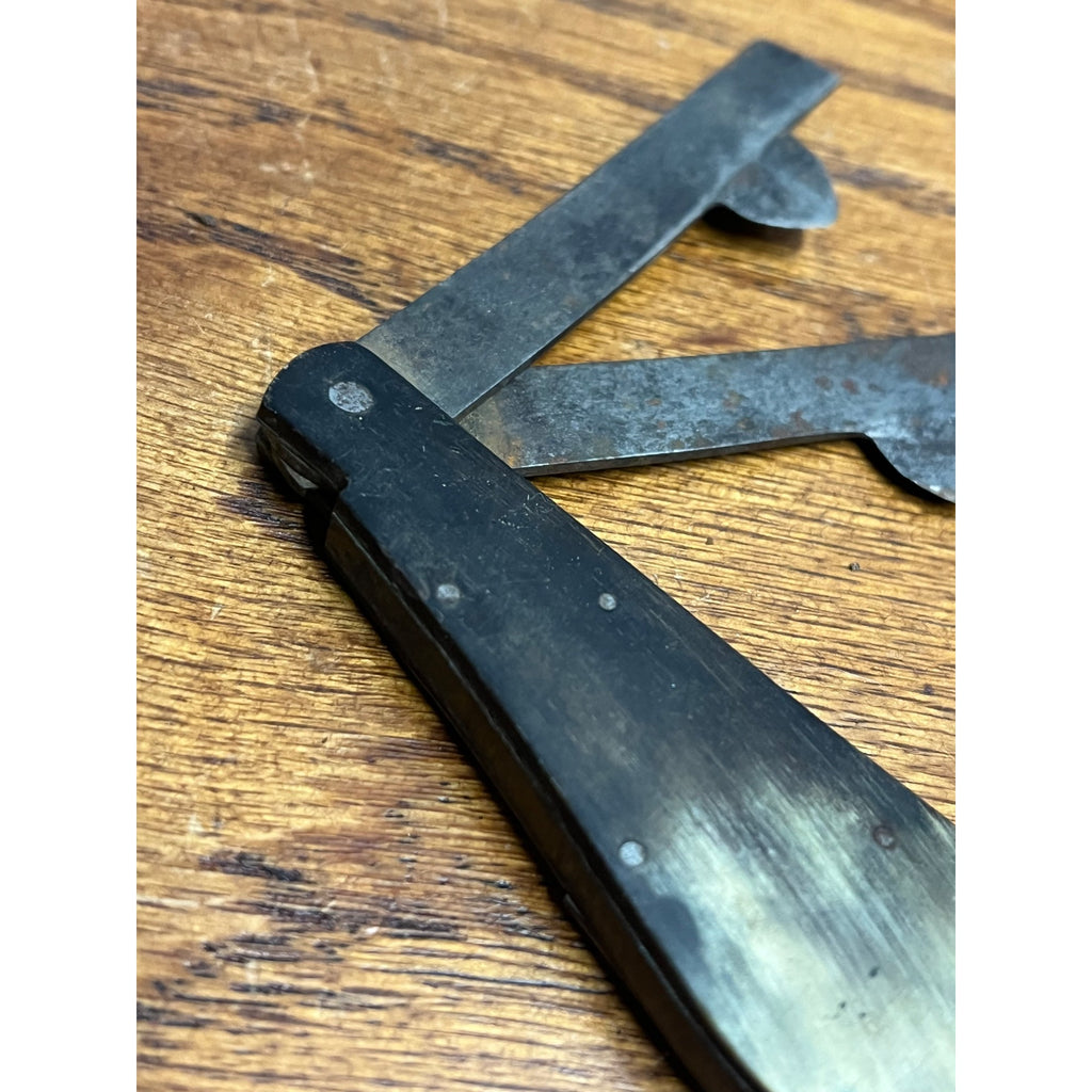 Antique Borwick Fleam Surgeon Tool Knife Bleeder Quack Medical Bone Handle