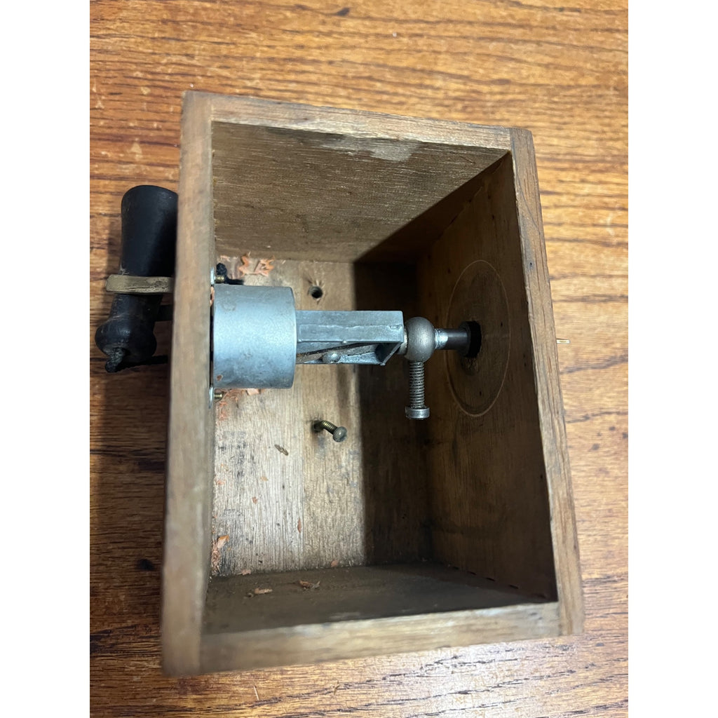 Vintage Wooden Wall Hanging Pencil Sharpener Old Telephone Ringer Box