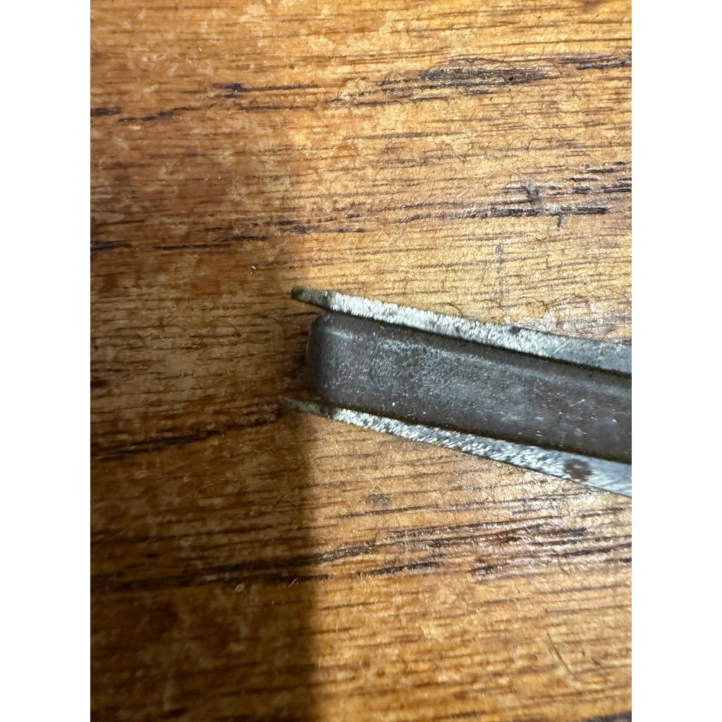Vintage C.S. Osborne Leather Edge Groove Channel Cutter Tool Wooden handle 1/4