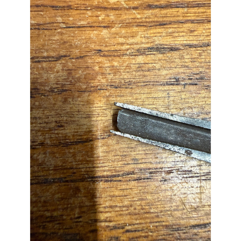 Vintage C.S. Osborne Leather Edge Groove Channel Cutter Tool Wooden handle 1/4