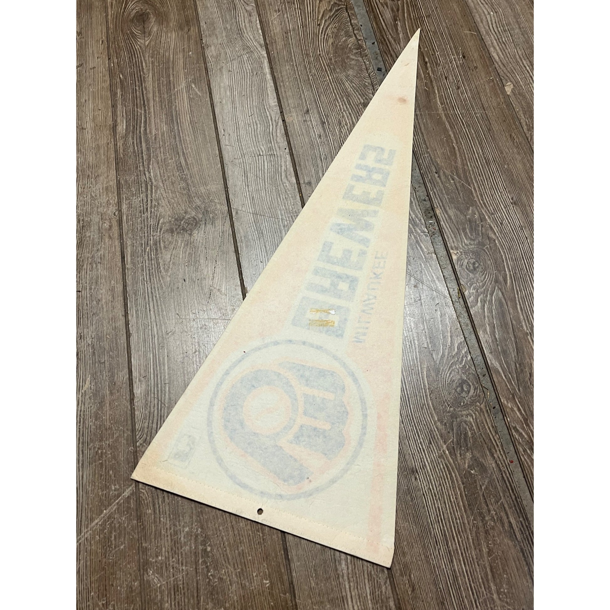Vintage 1980s Milwaukee Brewers MLB Baseball Full Size Felt Pennant