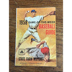 Original Vintage 1958 Game of the Week Baseball Guide Book Yankees Red Sox ++