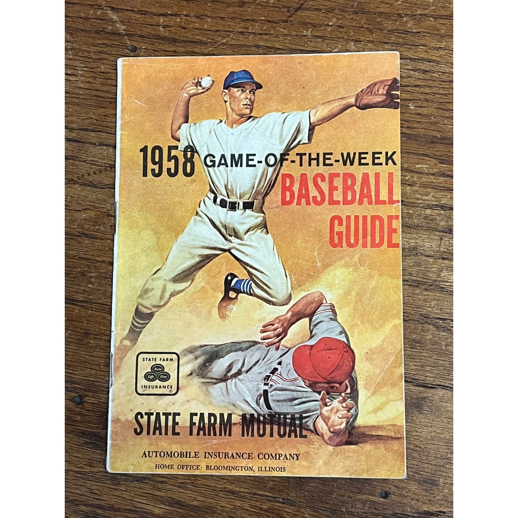 Original Vintage 1958 Game of the Week Baseball Guide Book Yankees Red Sox ++