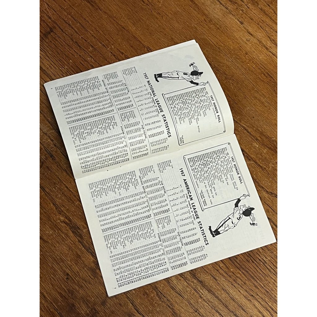Original Vintage 1958 Game of the Week Baseball Guide Book Yankees Red Sox ++