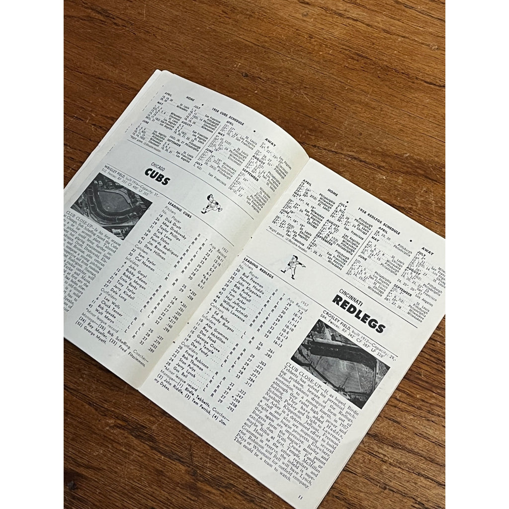 Original Vintage 1958 Game of the Week Baseball Guide Book Yankees Red Sox ++