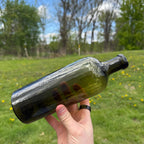 Antique Whittled GREEN Bottle Blob Top HUNYADI JANOS Saxlehner’s Bitterquelle