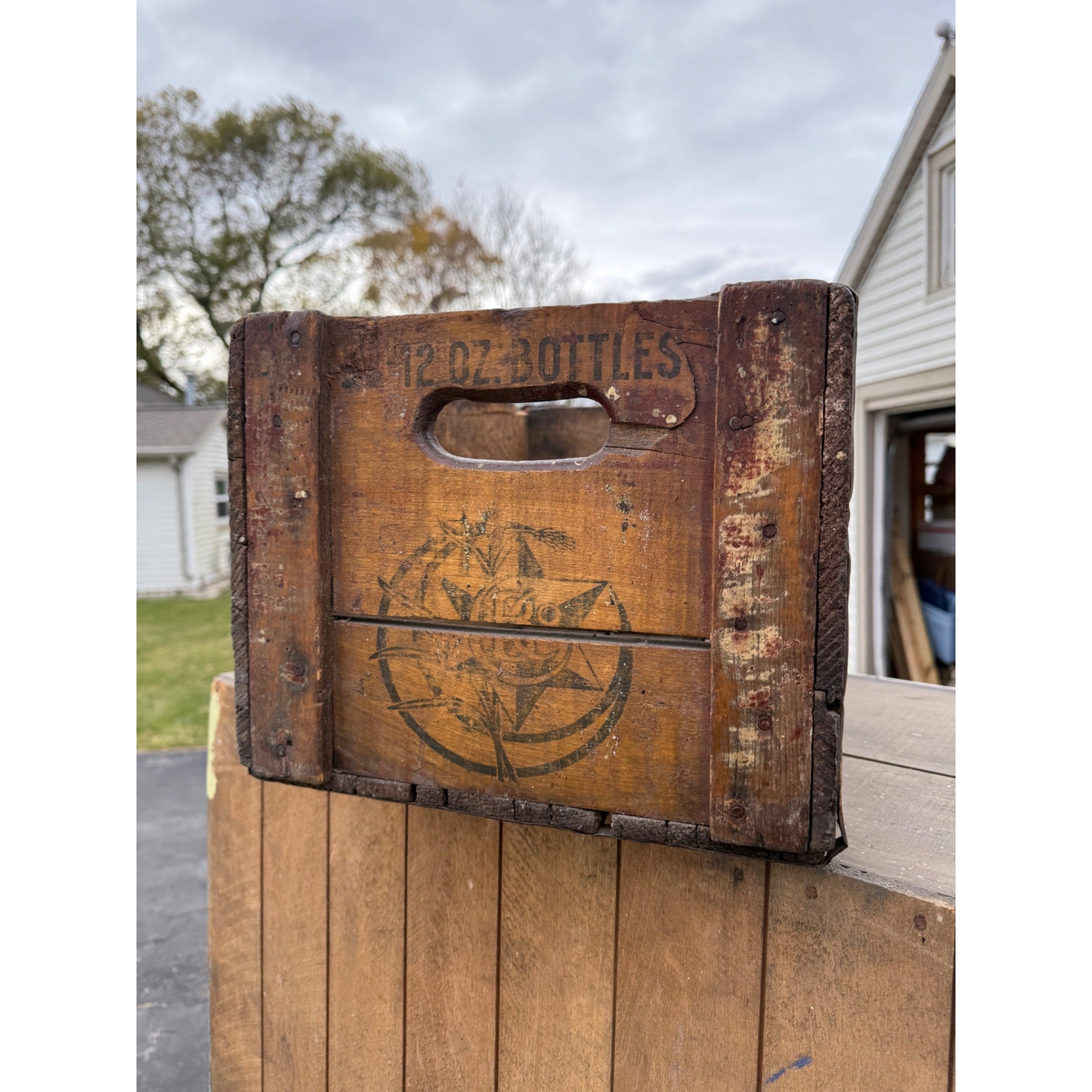 RARE Vintage Pre-Prohibition Cream City Brewing Wooden Beer Crate Milwaukee Wis