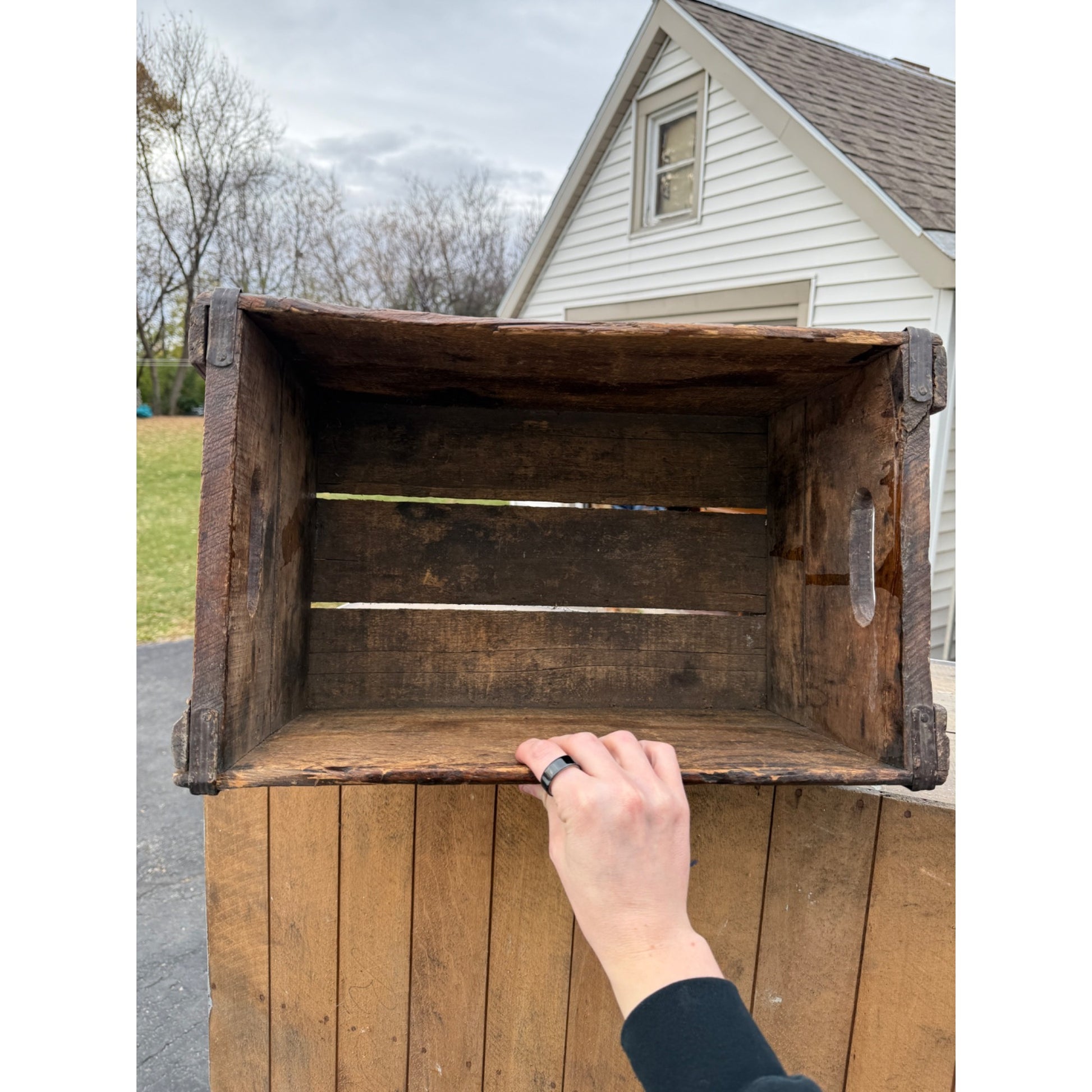 RARE Vintage Pre-Prohibition Cream City Brewing Wooden Beer Crate Milwaukee Wis