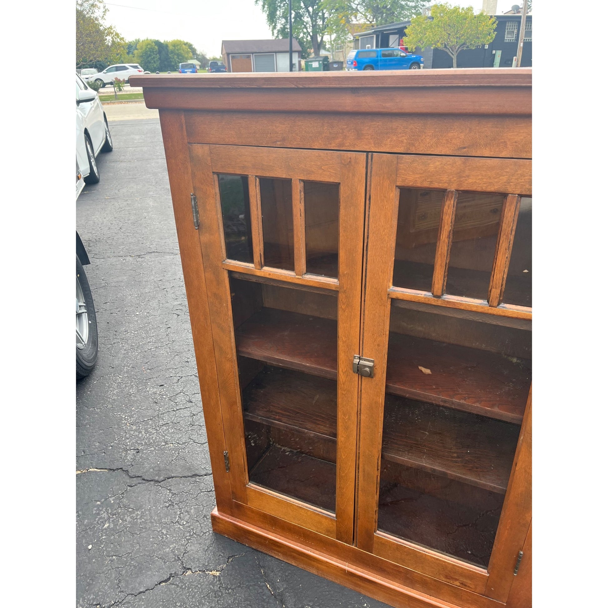 Vintage Mid-Century 1950s Bookshelf / Book Case Mission Arts & Crafts Style