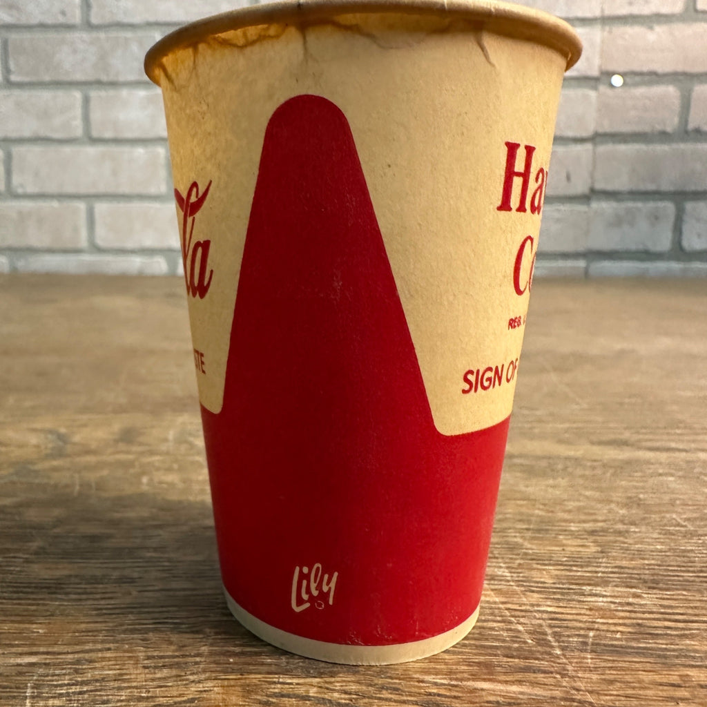 Vintage 7oz Have A Coke Coca Cola Signs of Taste Paper Wax Cup Soda Lily
