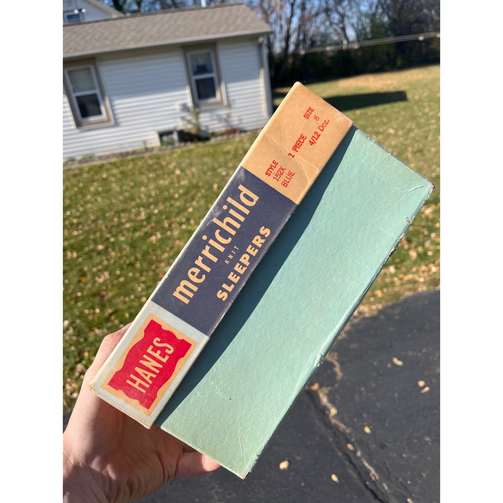 Vintage 1940s Hanes  MerriChild Sleepers Bottoms Store Display Empty Box Child's