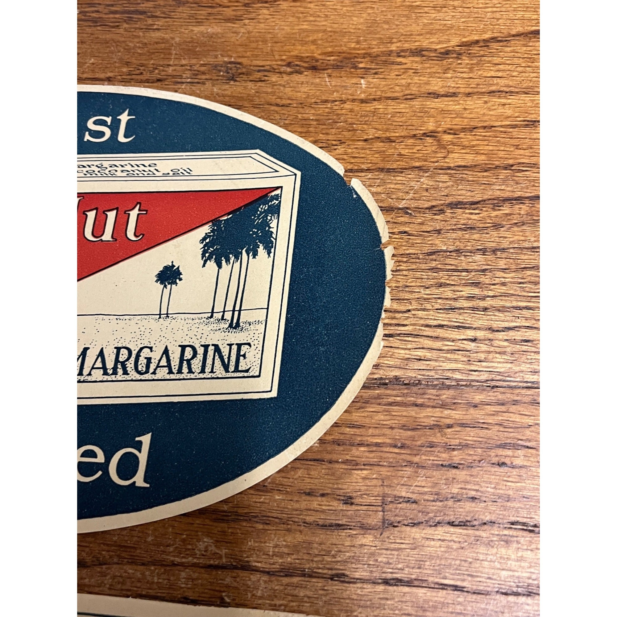 Vintage 1920s Gem Nut Margarine General Store Advertising Window Signs Paper