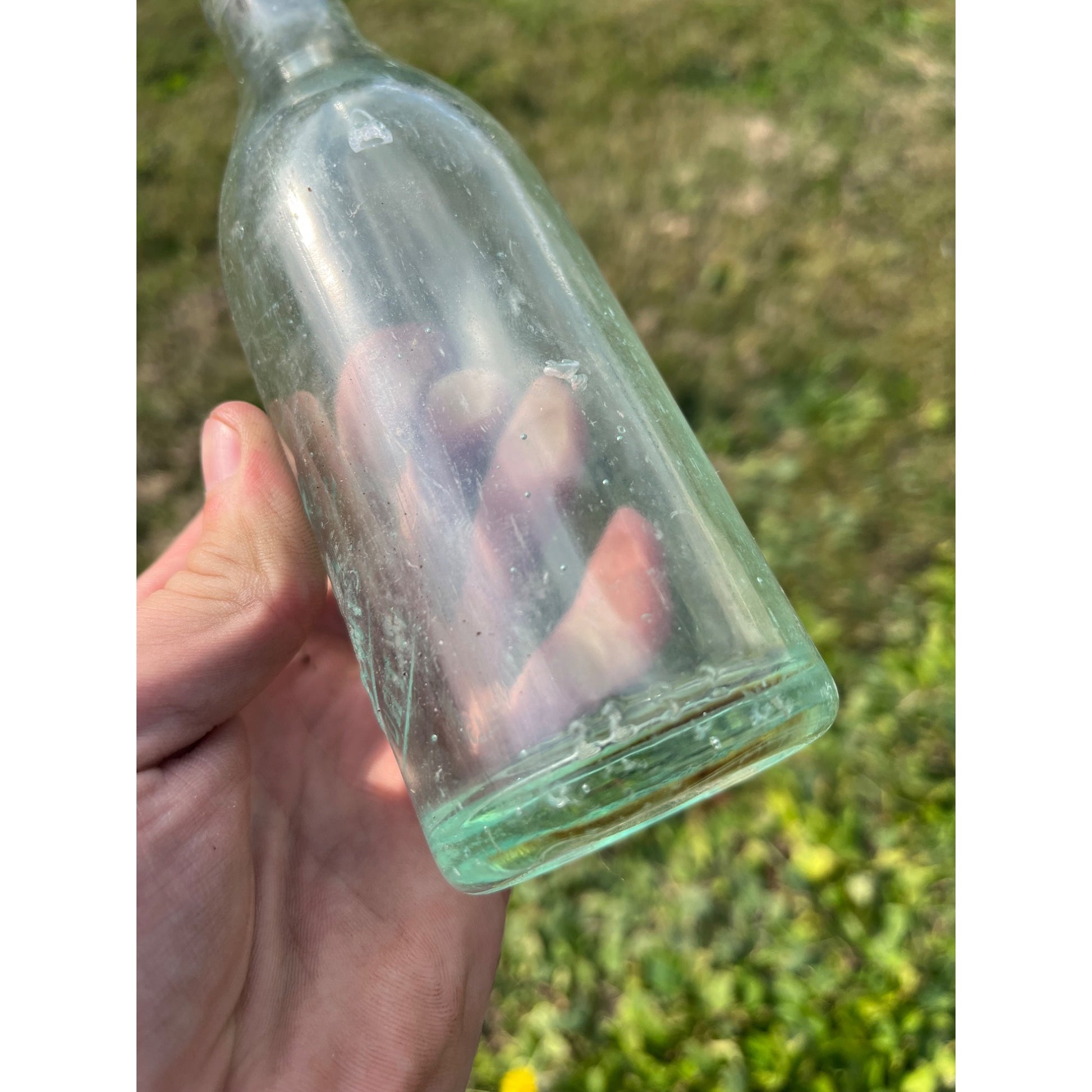 Vintage Wm. Warden Embossed Soda Bottle 7oz Campbellsport Wisconsin Wis WI