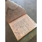 RARE Antique c1915 Wisconsin County Plat Map Hanging Commercial Use