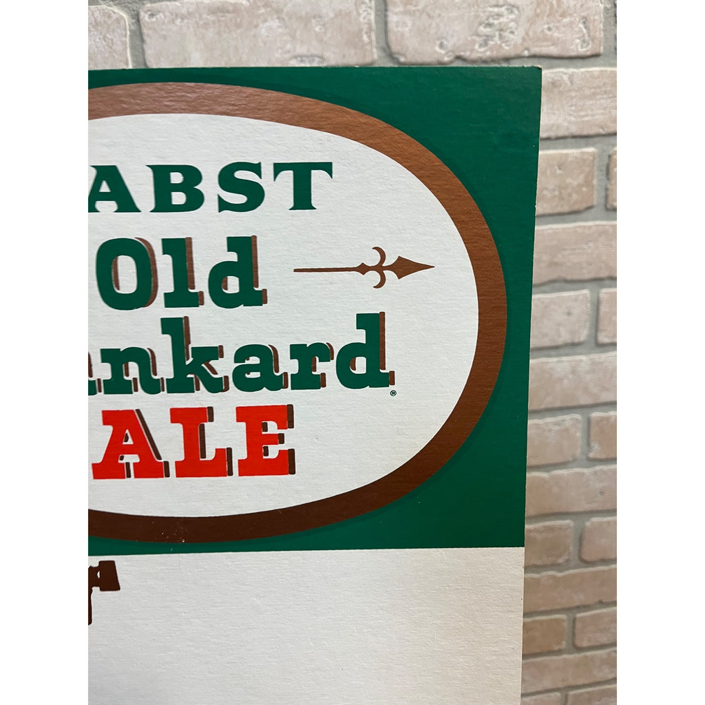 Vintage Pabst Old Tankard Ale Advertising Bar Backbar Easelback Sign Milwaukee