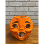 Vintage Halloween LARGE 8" Jack O' Lantern Paper Mache Pulp JOL