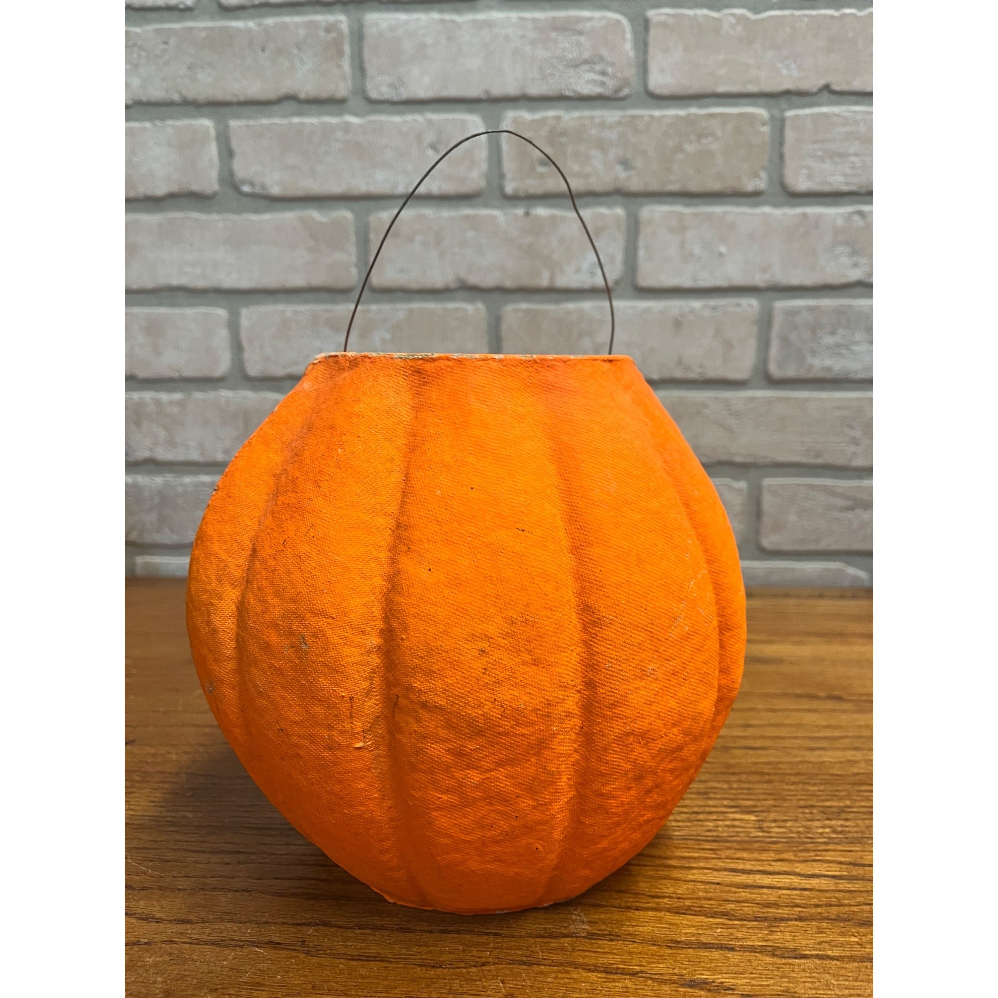 Vintage Halloween LARGE 8" Jack O' Lantern Paper Mache Pulp JOL