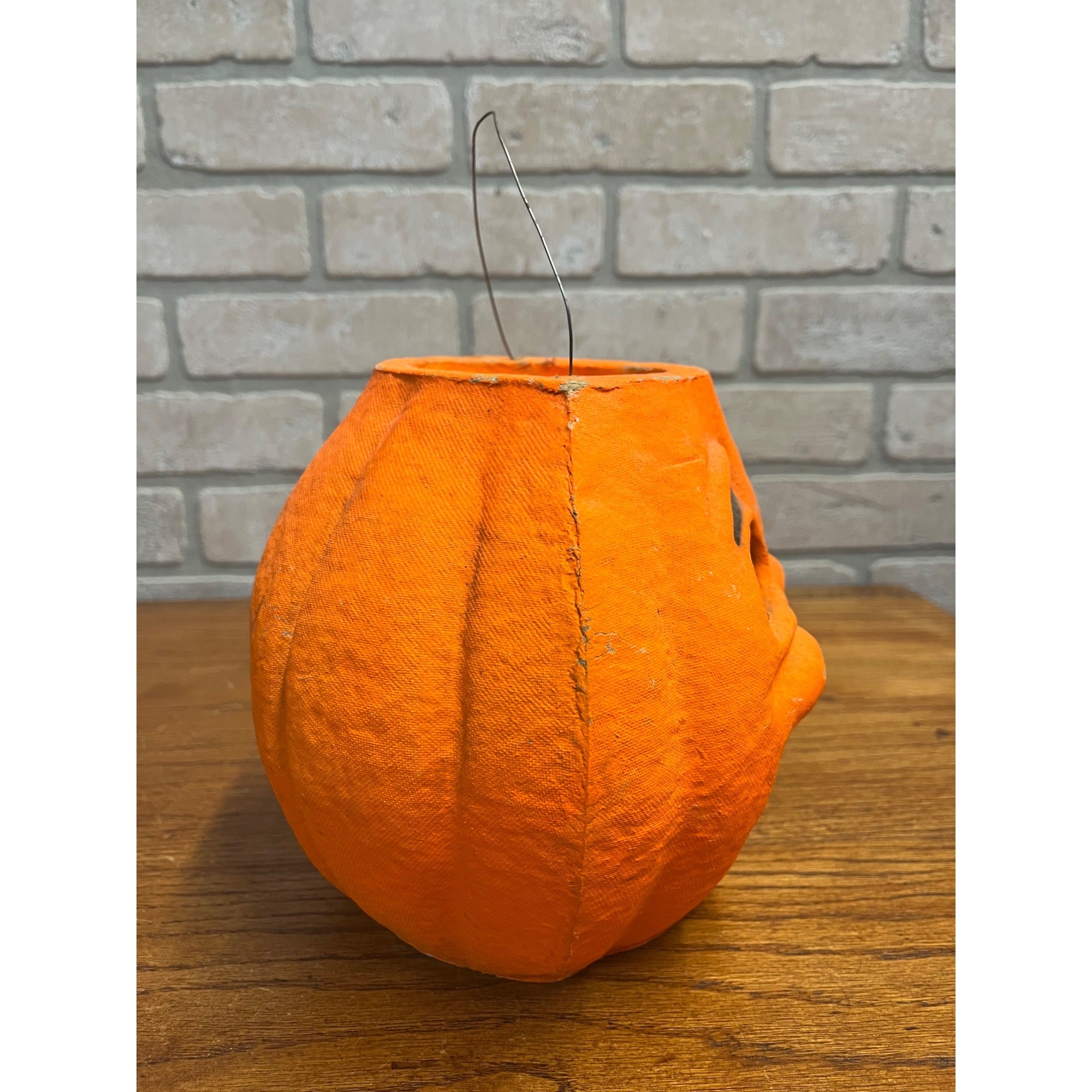 Vintage Halloween LARGE 8" Jack O' Lantern Paper Mache Pulp JOL