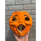 Vintage Halloween LARGE 8" Jack O' Lantern Paper Mache Pulp JOL