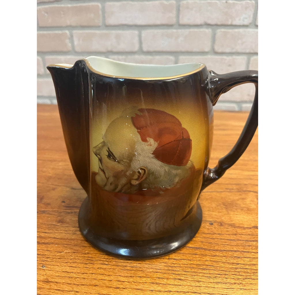 Antique Warwick Ioga Beer Cider Pitcher - Priest Monk Friar 7" Tall