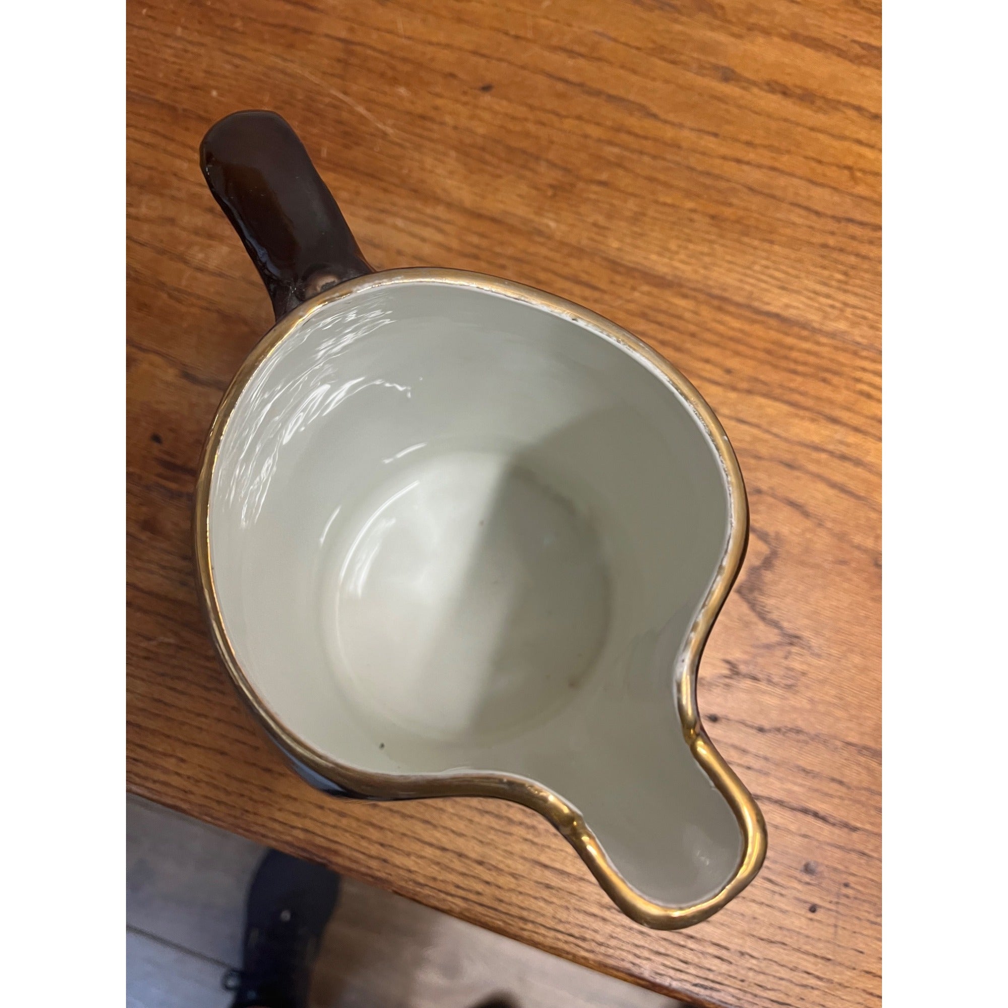 Antique Warwick Ioga Beer Cider Pitcher - Priest Monk Friar 7" Tall