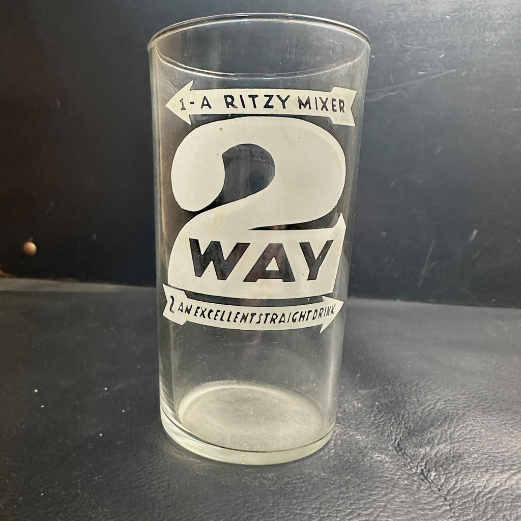 Vintage 2 Way Cola Ritzy Mixer Soda Fountain Glass 4-3/4"