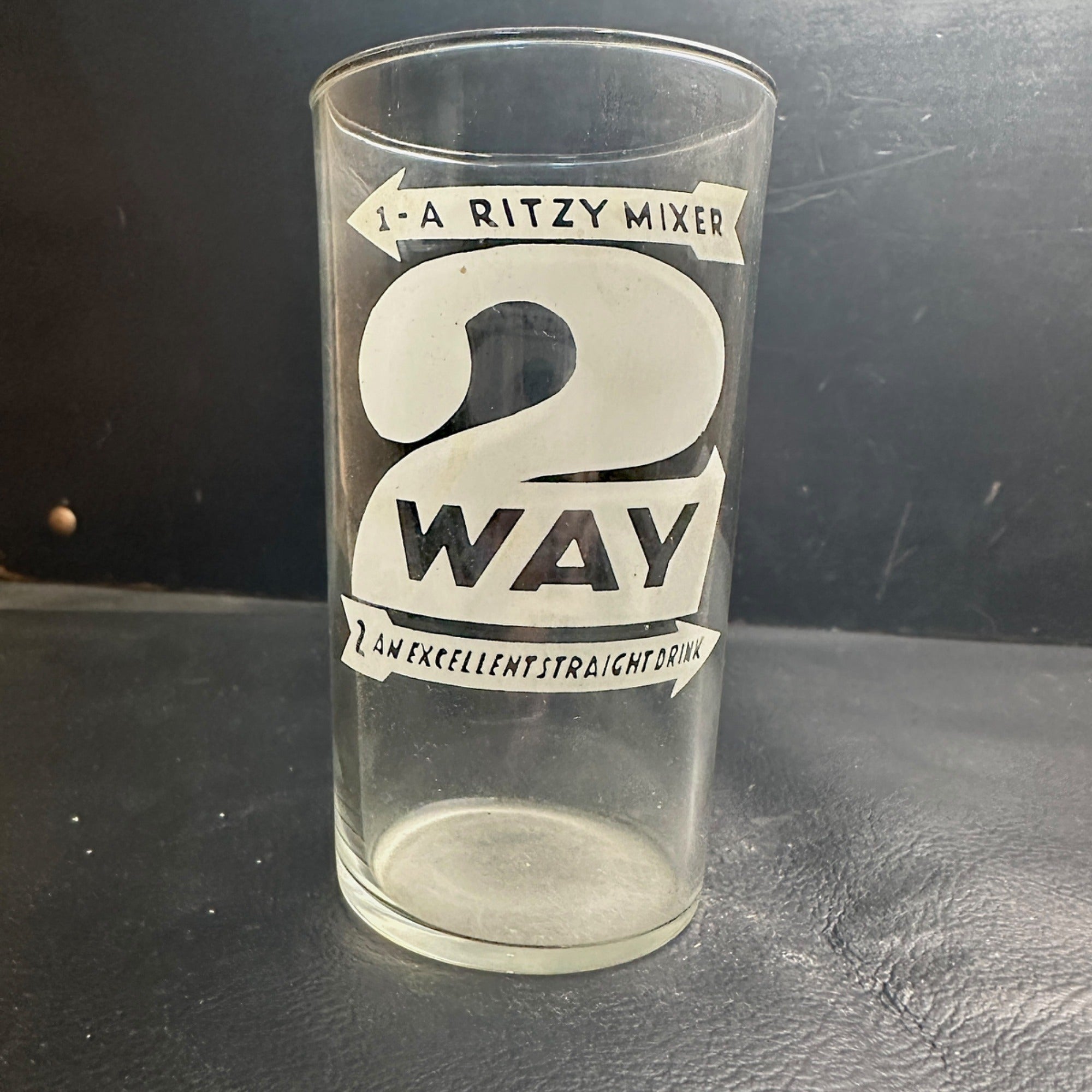 Vintage 2 Way Cola Ritzy Mixer Soda Fountain Glass 4-3/4"