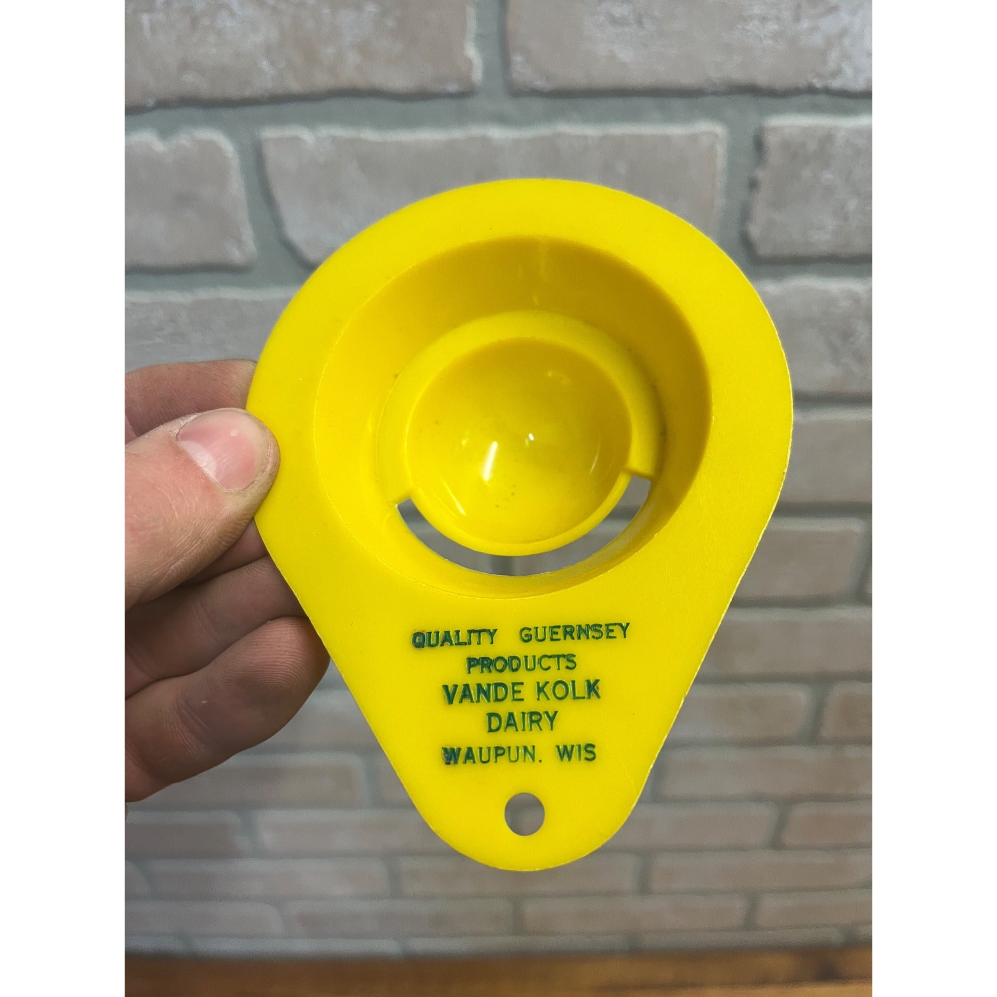 Vintage Vande Kolk Waupun Wis Advertising Egg Separator Tool Utensil