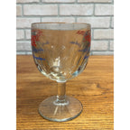 Vintage Hamm’s Beer Goblet Thumbprint Heavy Stemmed Schooner Glass 6" Barware