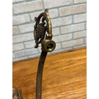 Antique Bridge Arm Floor Lamp Part Titling Socket Head Ornate Victorian 13"