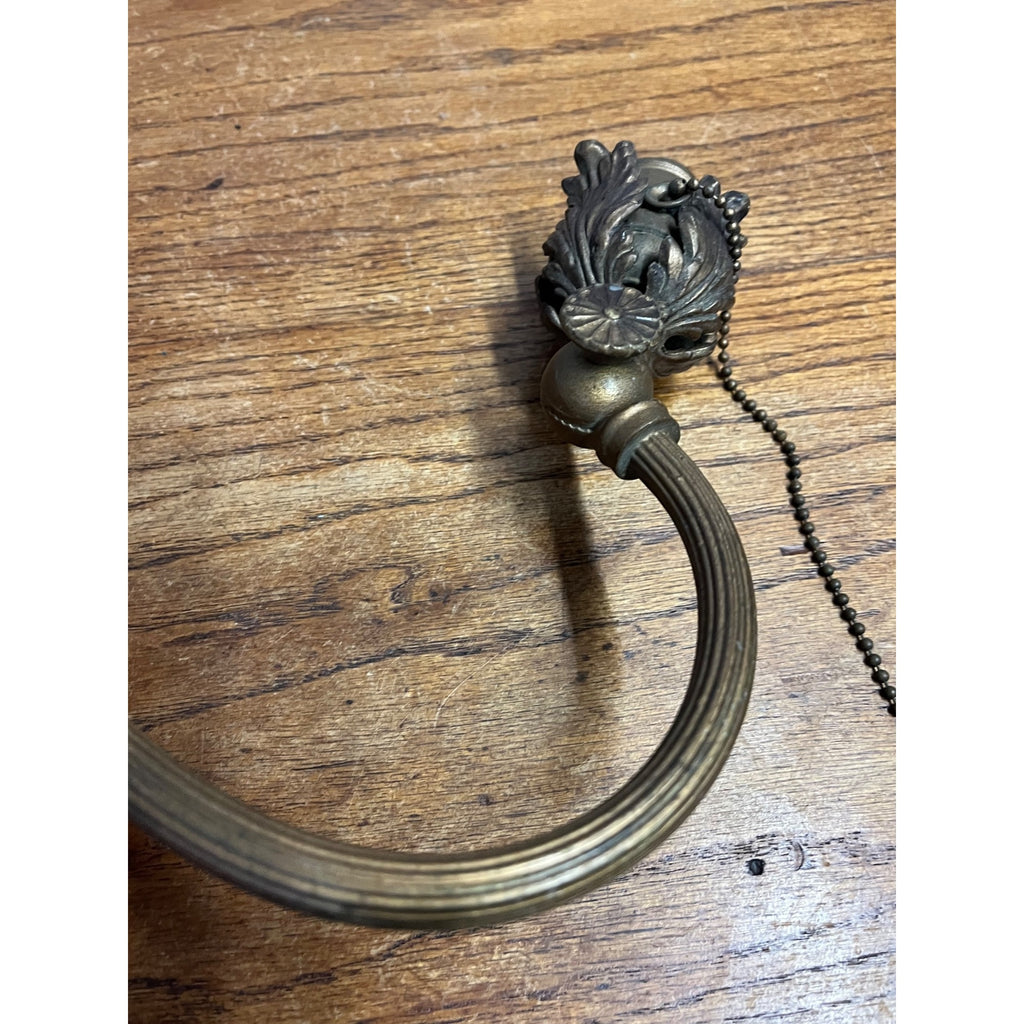 Antique Bridge Arm Floor Lamp Part Titling Socket Head Ornate Victorian 13"