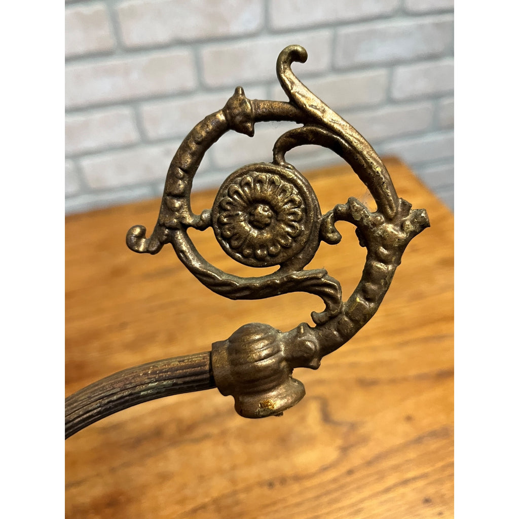 Antique Bridge Arm Floor Lamp Part Titling Socket Head Ornate Victorian 13"