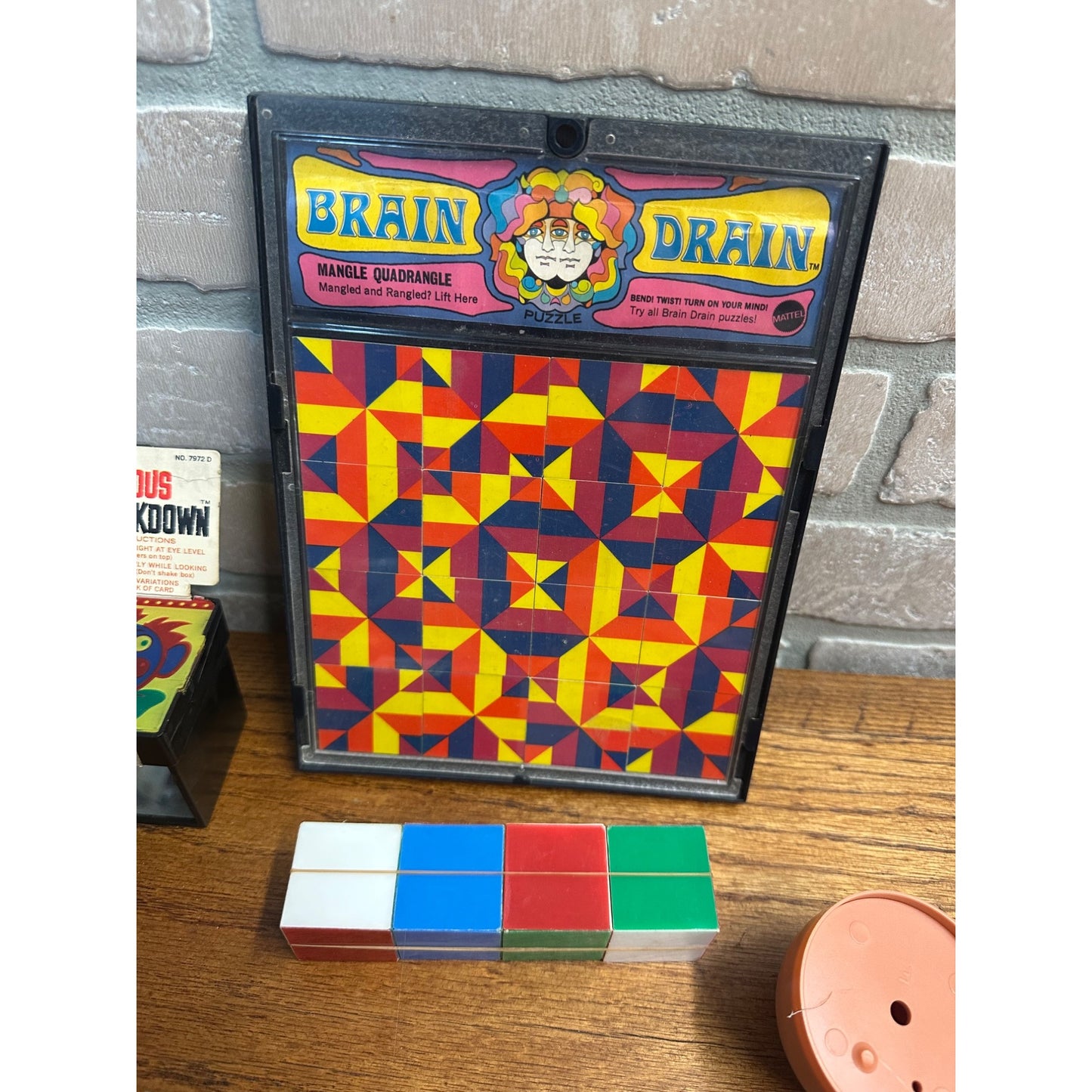 Vintage 1970s-80s Brain Drain Teaser Puzzle Dexterity Games Kohner, Plas-Trix ++