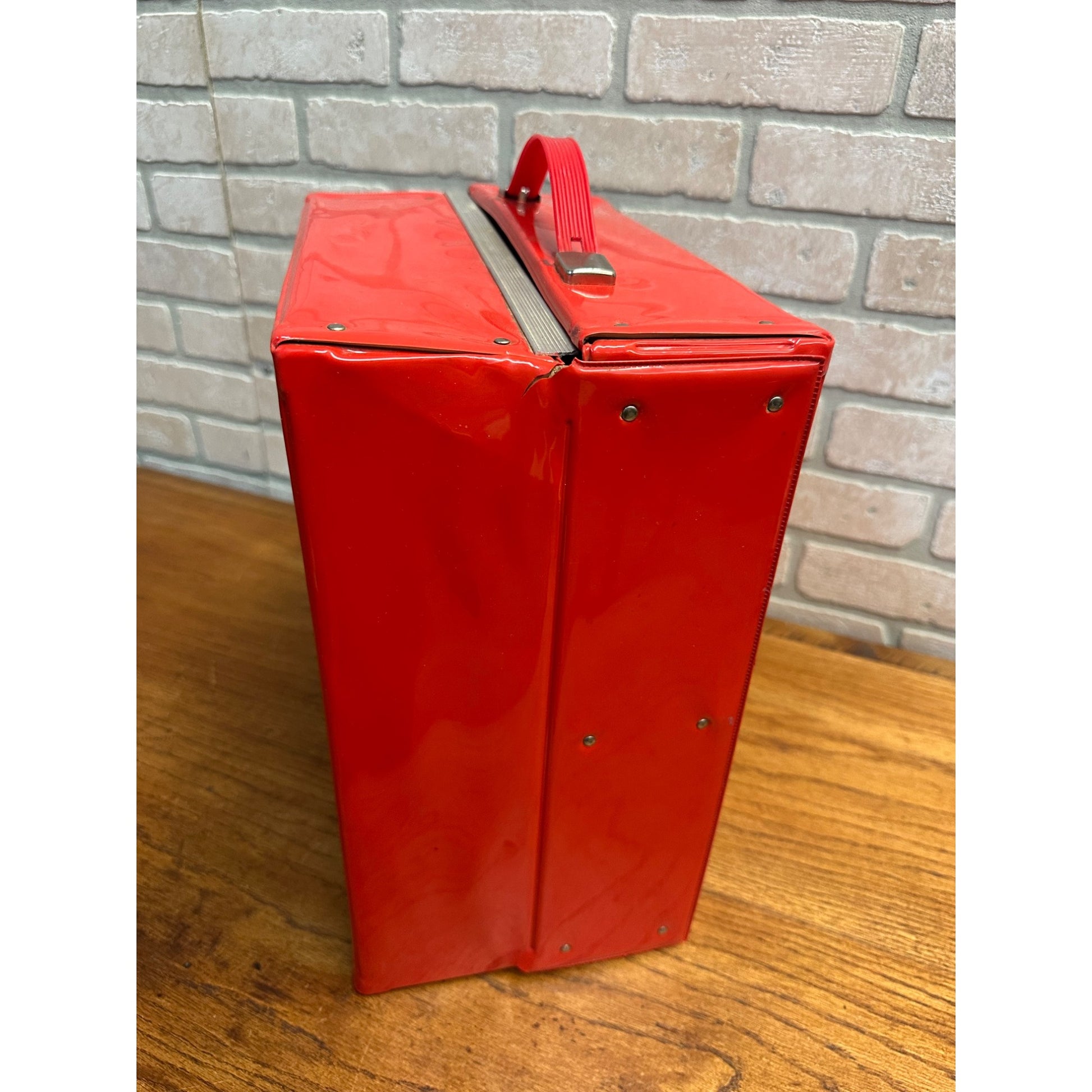 Vintage 1960s Ideal Toy Tammy Doll Red Vinyl Carrying Storage Case Travel Closet