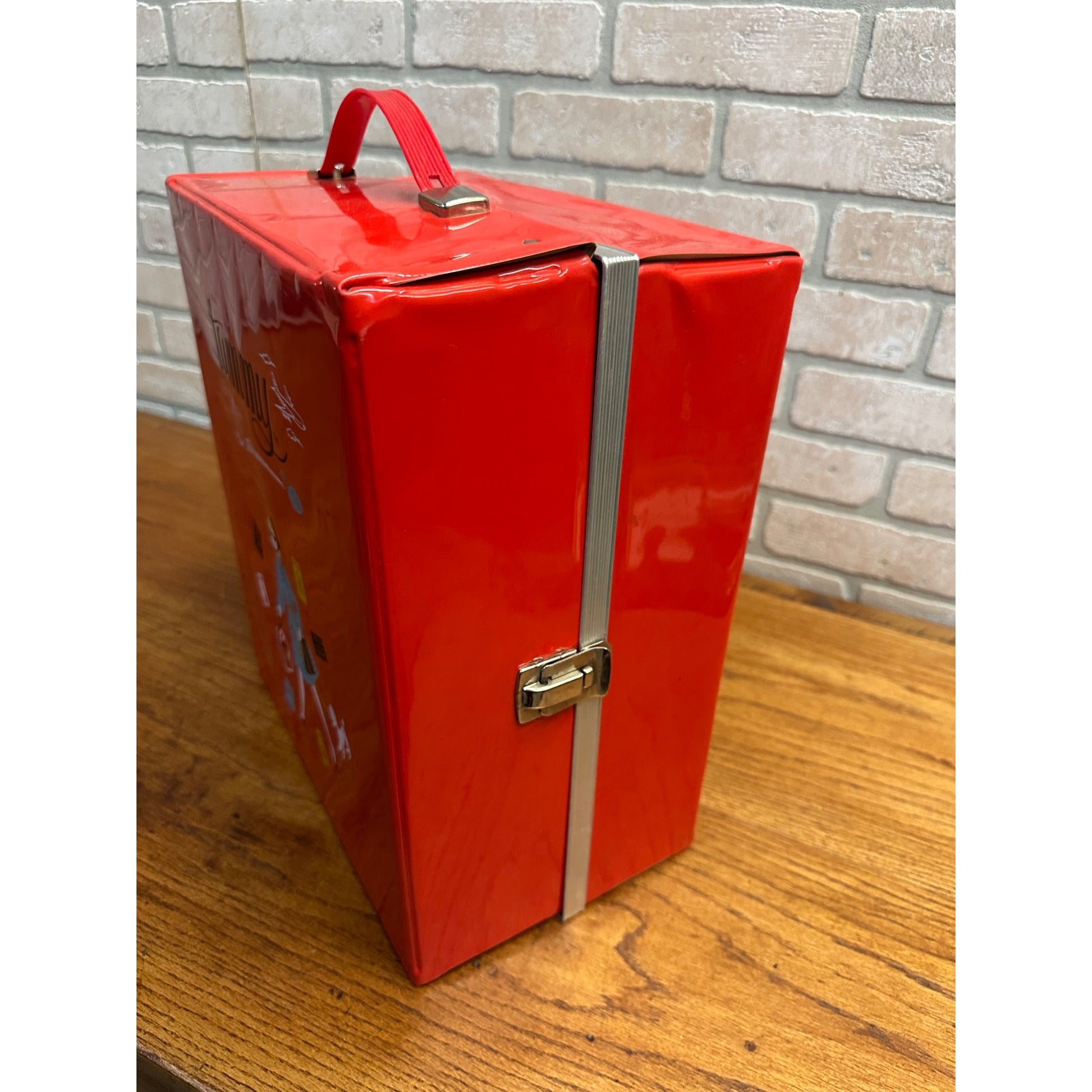 Vintage 1960s Ideal Toy Tammy Doll Red Vinyl Carrying Storage Case Travel Closet
