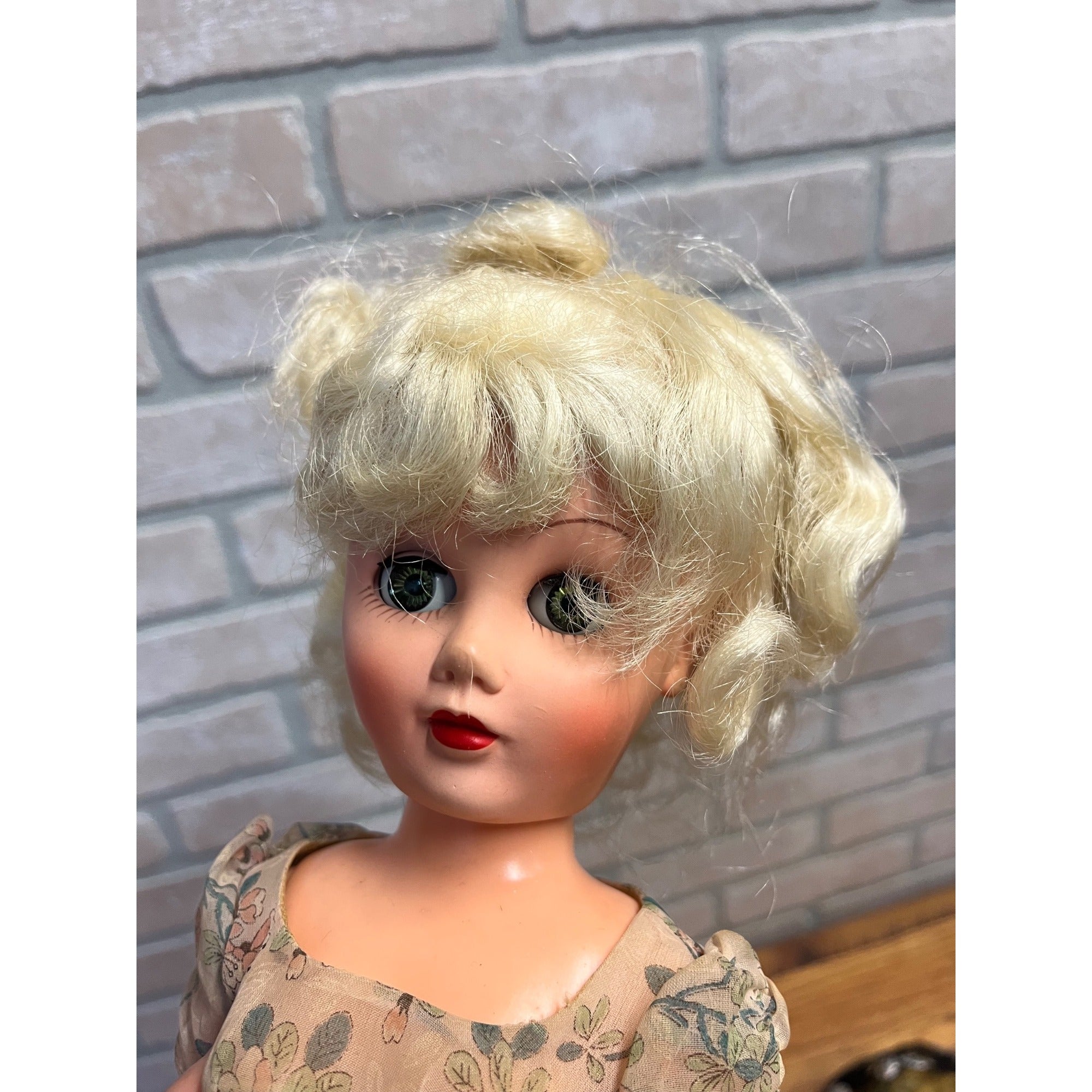 Vintage Miss Revlon Ideal Toy Co. Lot (2) Dolls Blonde 18" Black Dress Summer Floral Dress