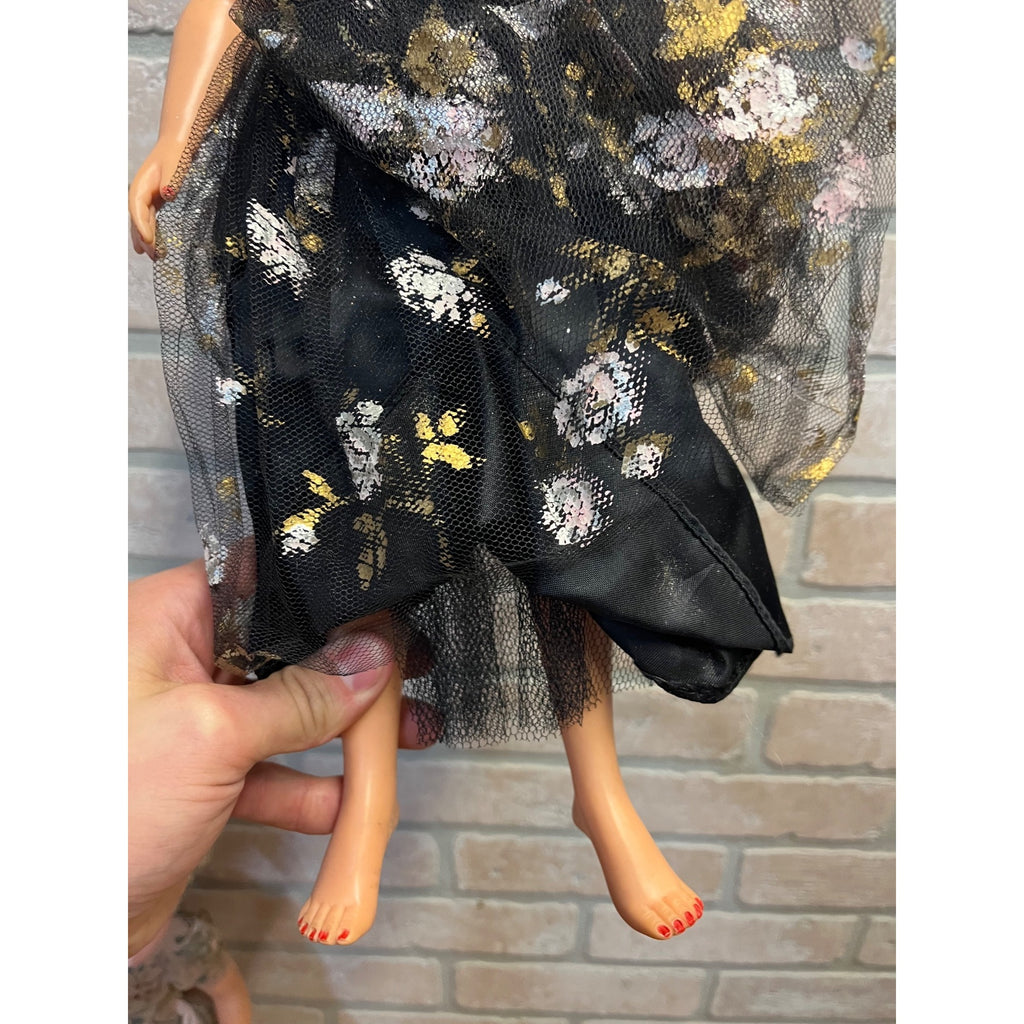 Vintage Miss Revlon Ideal Toy Co. Lot (2) Dolls Blonde 18" Black Dress Summer Floral Dress