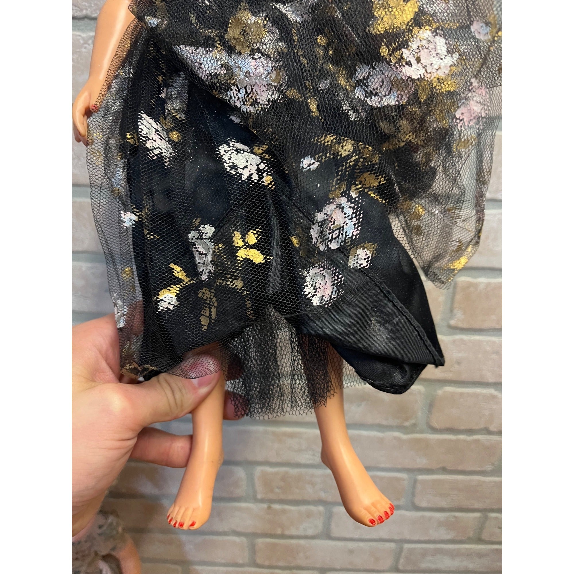 Vintage Miss Revlon Ideal Toy Co. Lot (2) Dolls Blonde 18" Black Dress Summer Floral Dress