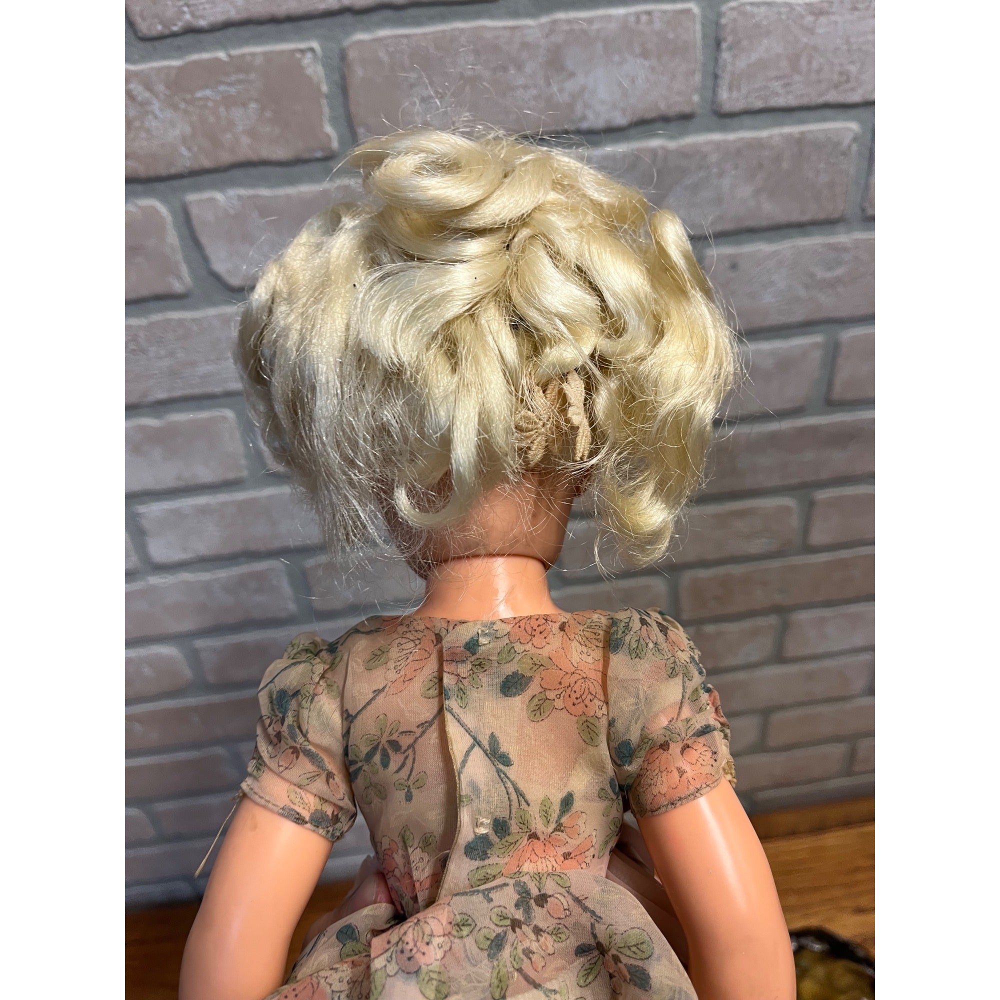 Vintage Miss Revlon Ideal Toy Co. Lot (2) Dolls Blonde 18" Black Dress Summer Floral Dress