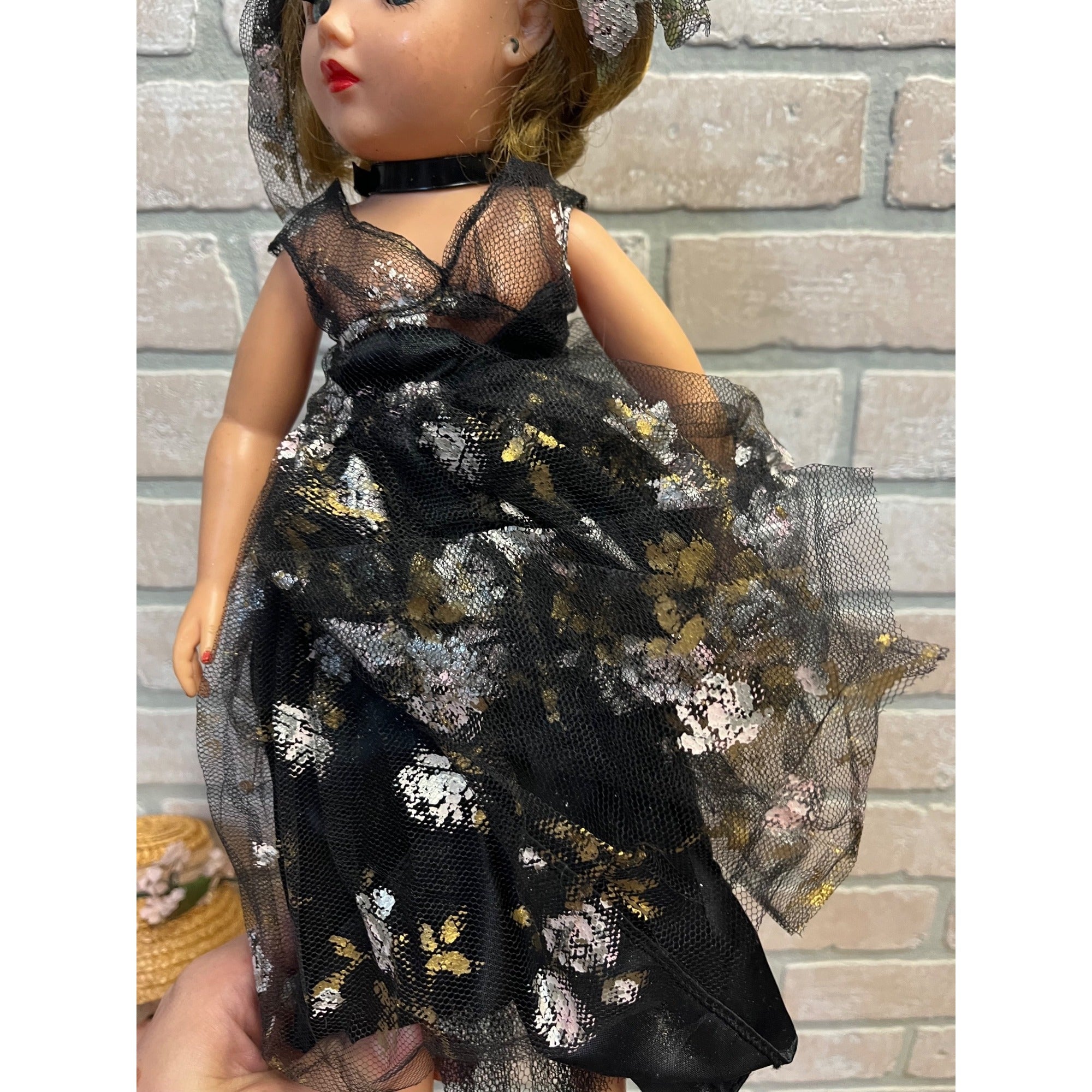 Vintage Miss Revlon Ideal Toy Co. Lot (2) Dolls Blonde 18" Black Dress Summer Floral Dress