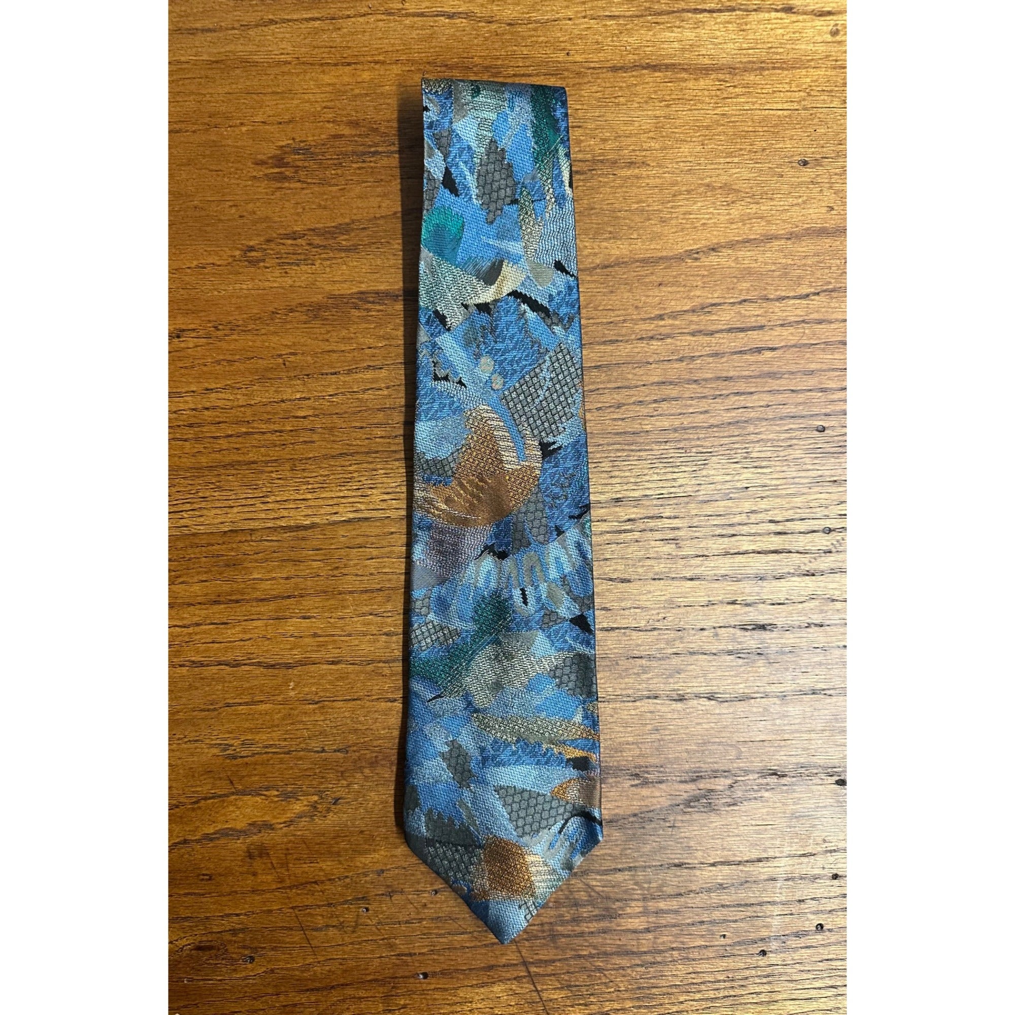 Vintage Gianni Versace Abstract Birds Men's Silk Neck Tie - Genuine 1980s-90s
