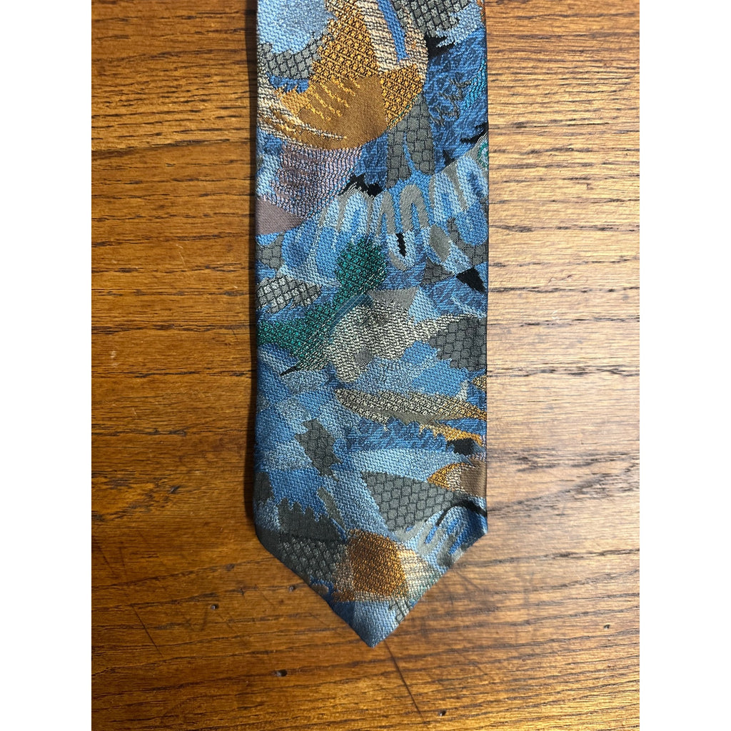 Vintage Gianni Versace Abstract Birds Men's Silk Neck Tie - Genuine 1980s-90s