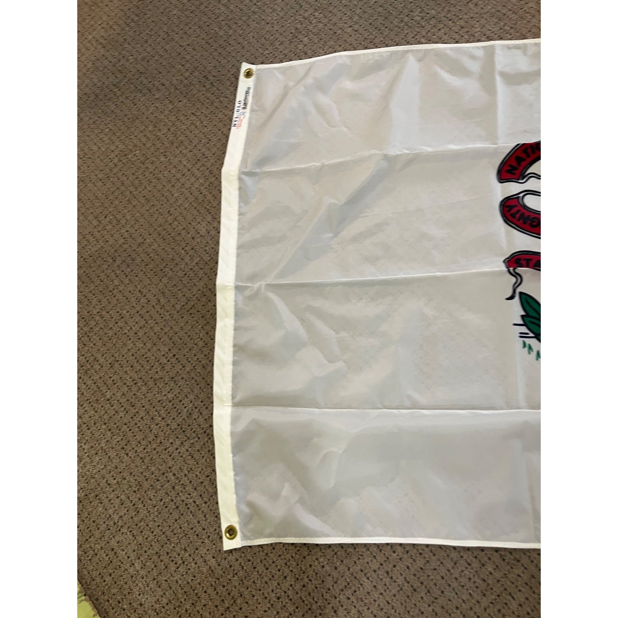 Vintage Annin NYL-GLO ILLINOIS FLAG 3x5' 100% polyester BALD EAGLE 1868 1818